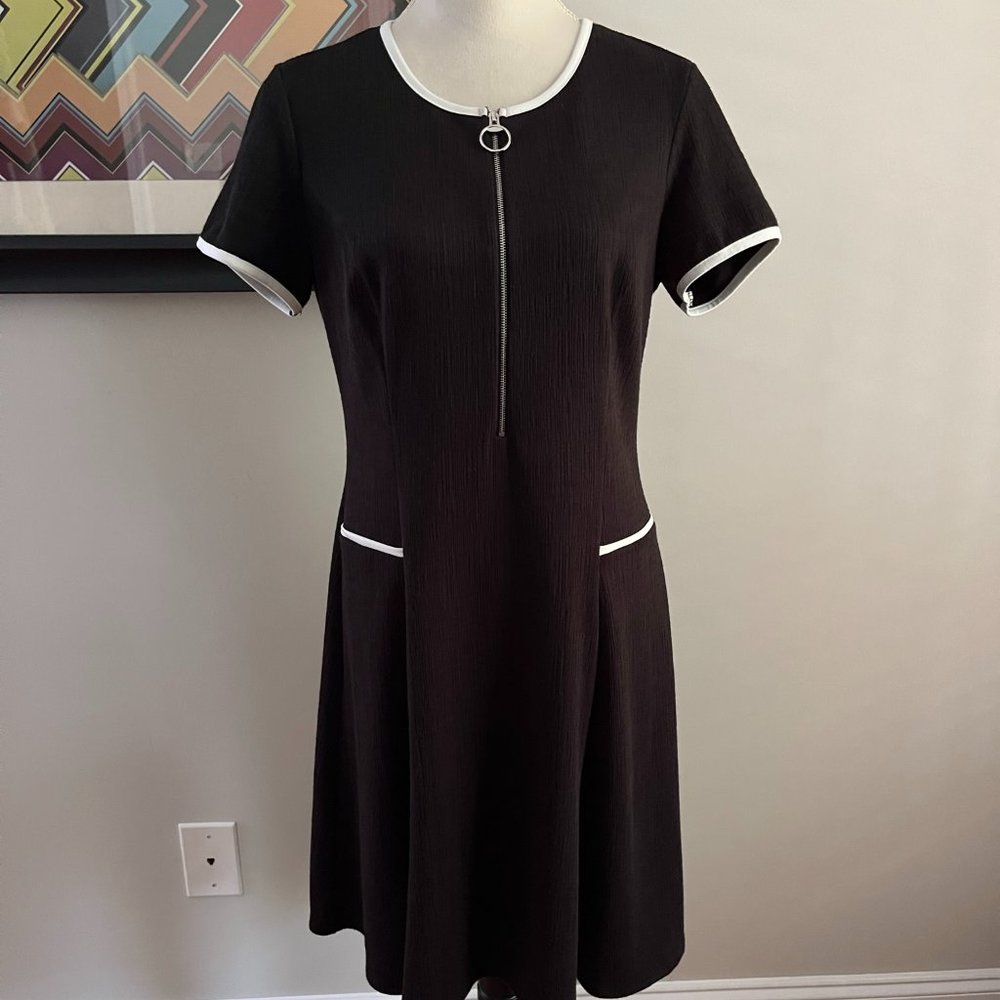 NWOT EnFocus Black Retro Dress SZ 8